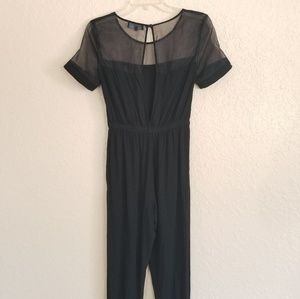 Black open back jumpsuit
